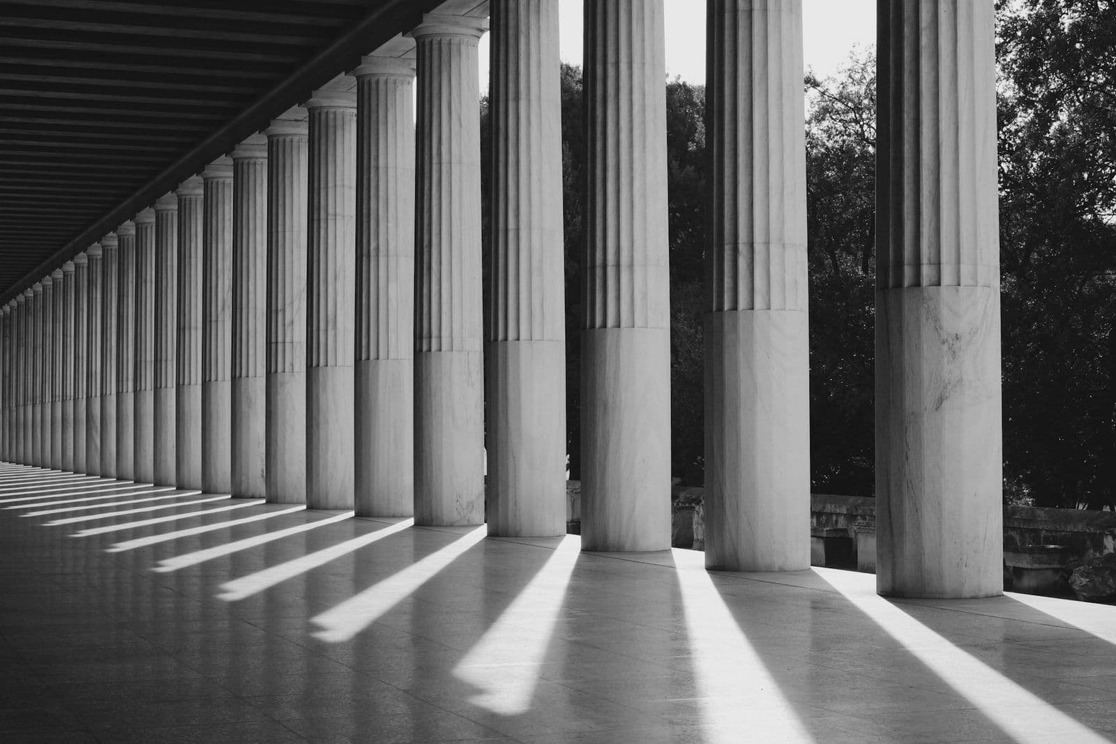 Classical building columns, illustrating Innovis as the fourth credit bureau.