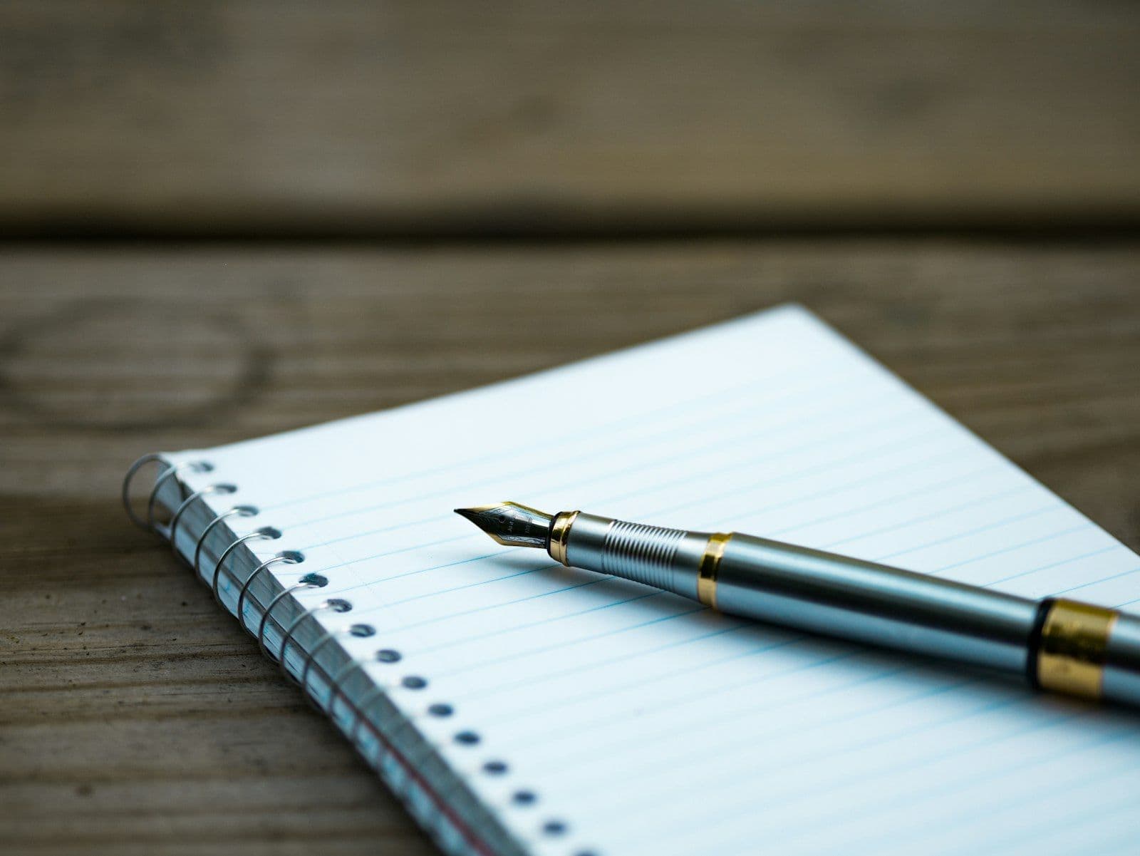 An open blank notebook, illustrating a credit file with no history, the credit invisible starting point.